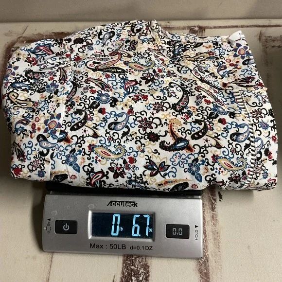 Collective Concepts Womens 3X Paisley Print Blouse V Neck 3/4‎ Sleeve Top - Picture 6 of 6